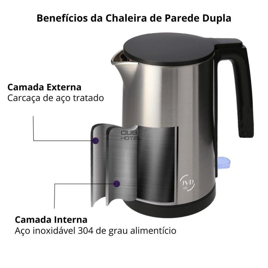 Hervidor Eléctrico DIVINE 1L Acero Inox Cepillado